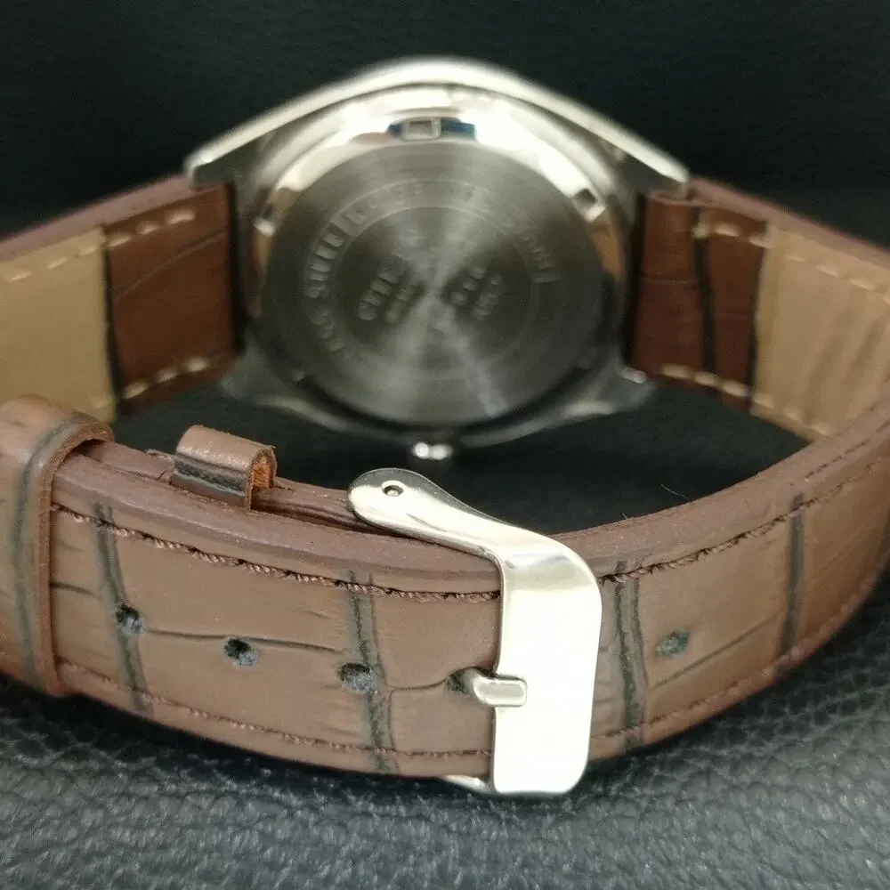 Vintage 1973 Citizen Manual Wound Mens Silver Watch & Gold accents